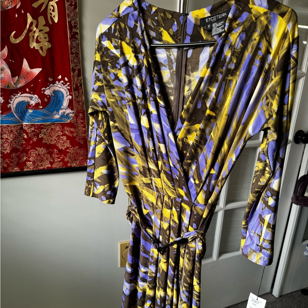 Etcetera dress with belt and back zipper